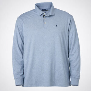 Polo Ralph Lauren Classic Fit Shirt Mens XL Blue Cotton Stretch Long Sleeve Golf